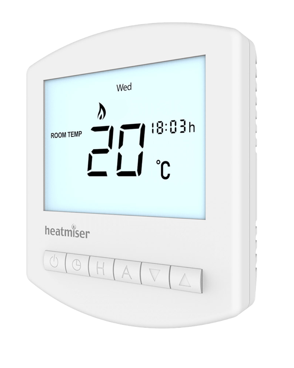 Heatmiser Slimline - Heatmiser Slimline-b Battery Powered Programmable Thermostat (500x625), Png Download