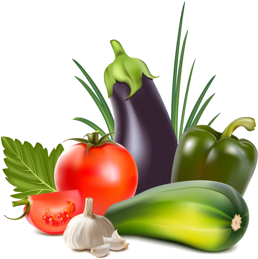 Clipart Vegetables Silhouette - Green Vegetable Vector Png (882x870), Png Download