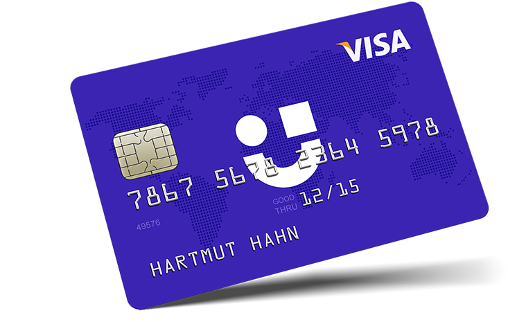 Userlane Credit Card Visa Card Userlane Purple Creditcard - Visa (800x600), Png Download