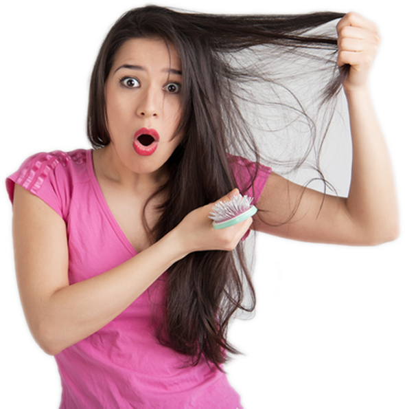 Confused About Why You Can't Seem To Get Your Hair - Hair Fall Png Transparent (590x595), Png Download
