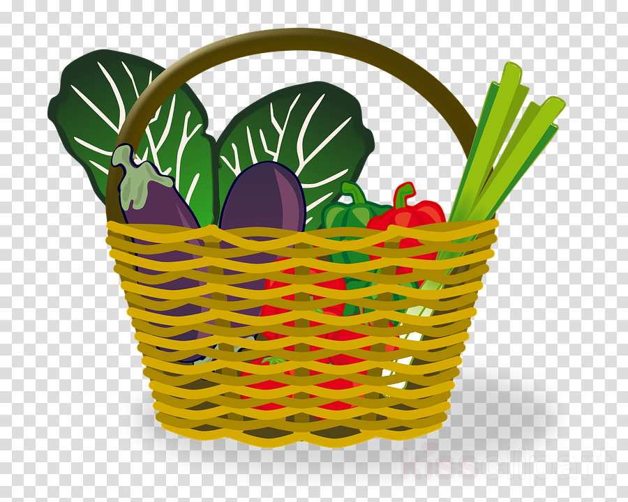 Download Vector Basket Png Clipart Basket Clip Art - Vegetables Clipart Transparent (900x720), Png Download