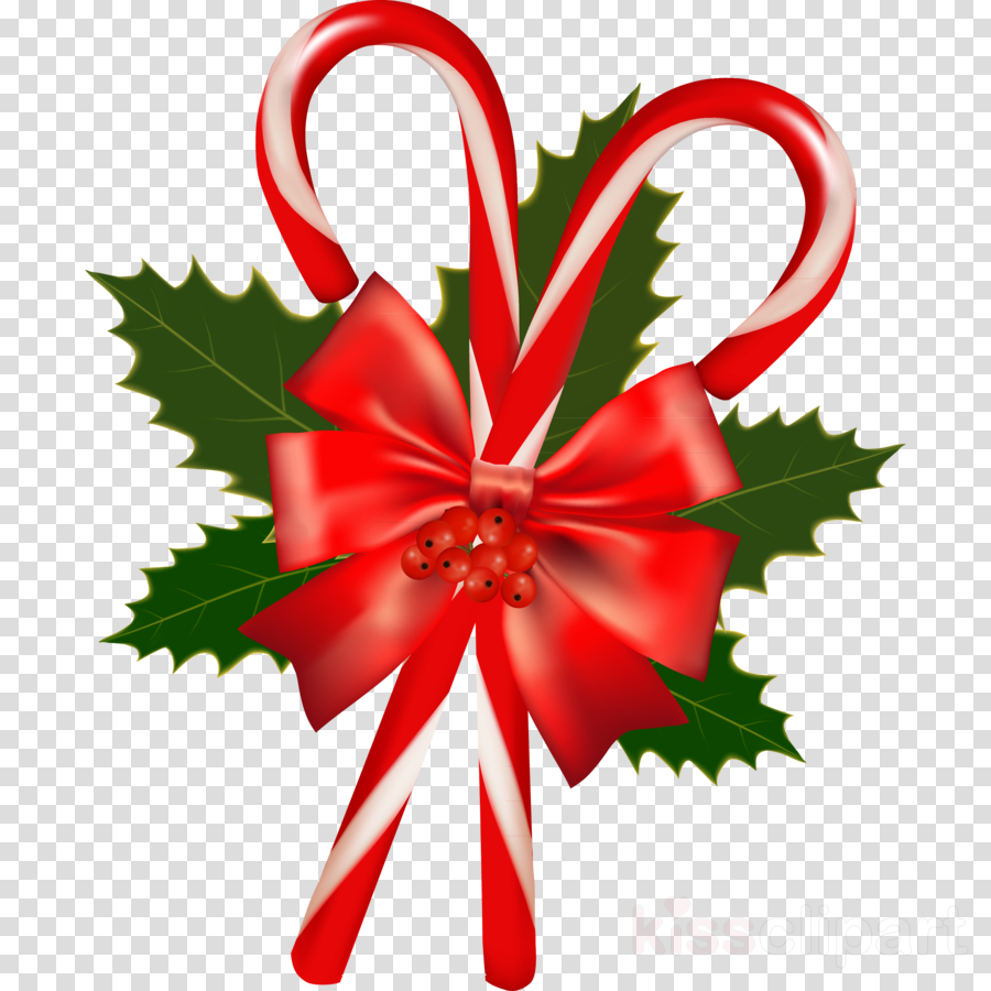 Crutch Clipart Ribbon Candy Crutch Christmas Day - Christmas Day (900x900), Png Download