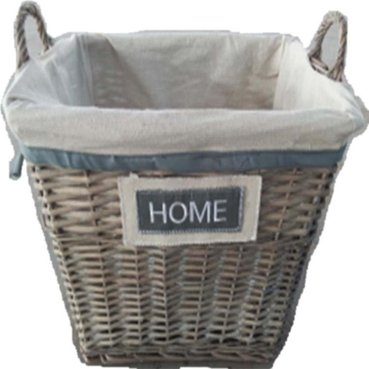 Wicker Baskets With Liner, Wicker Baskets With Liner - Storage Basket (750x750), Png Download