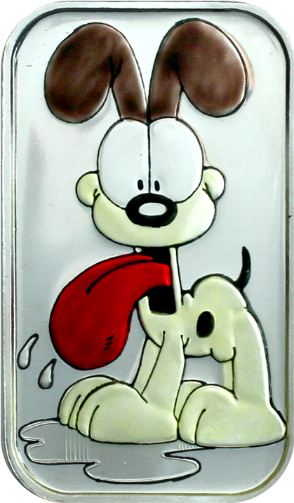 Garfield Odie 1 Ounce - Silver (800x800), Png Download