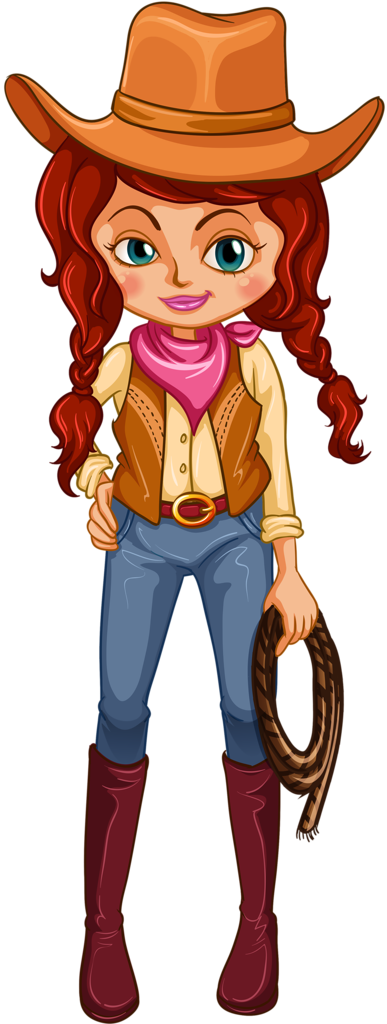 Download Cowboy E Cowgirl - Cowgirl Cartoon Characters Png PNG Image with  No Background 