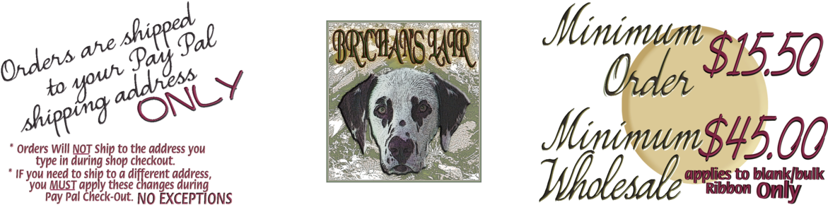 If Your Ribbon Order Is Below Shop Minimum You Will - Brychan (1200x289), Png Download