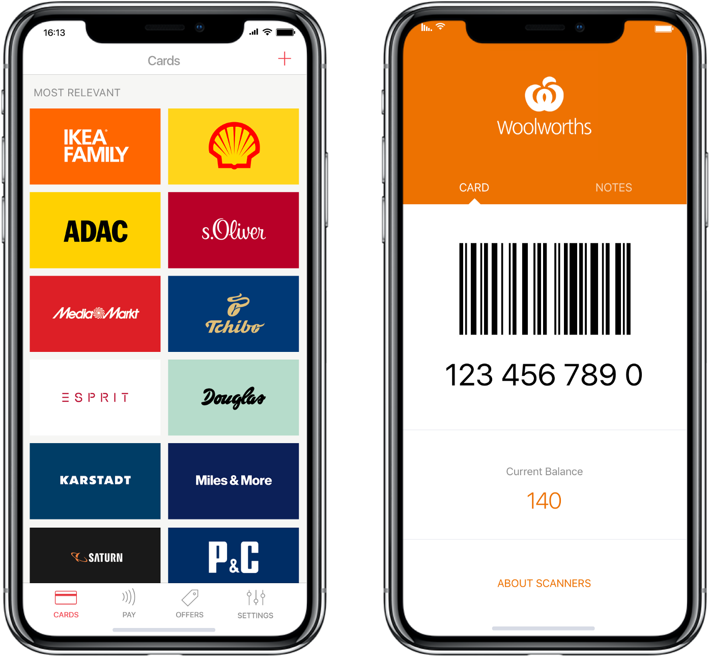 Loyalty Cards In Stocard - Iphone (1600x1380), Png Download