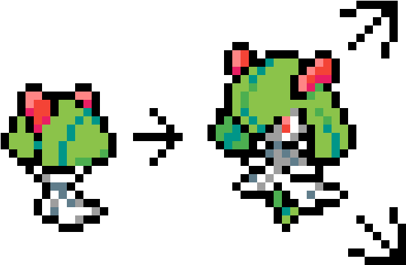 Ralts Evolution Line - Illustration (1200x1200), Png Download