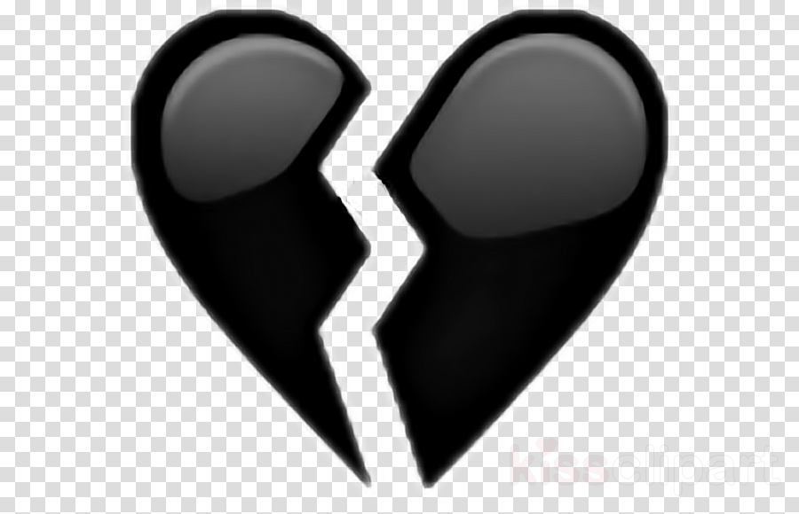 Black Broken Heart Emoji Clipart Emoji Broken Heart - Vinyl Record With No Background (900x580), Png Download