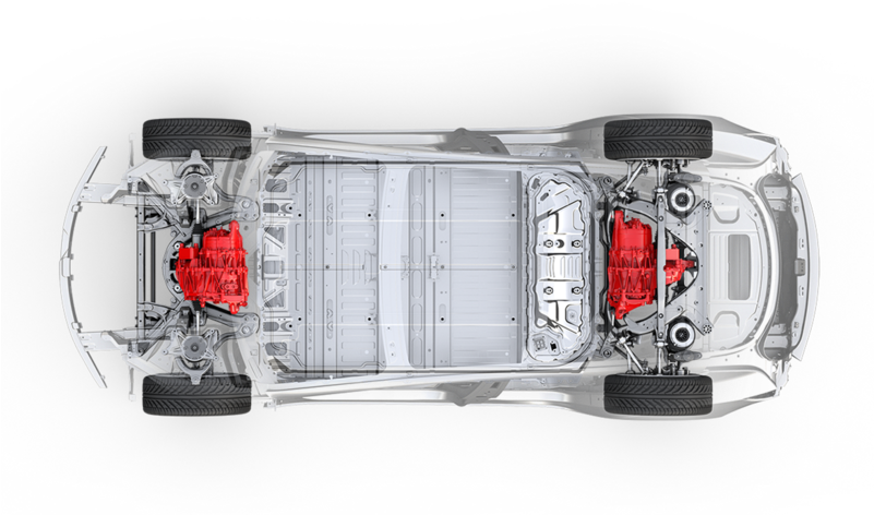 An Awd Version Of The Tesla Model 3 Could Break Cover - Tesla Awd (800x497), Png Download