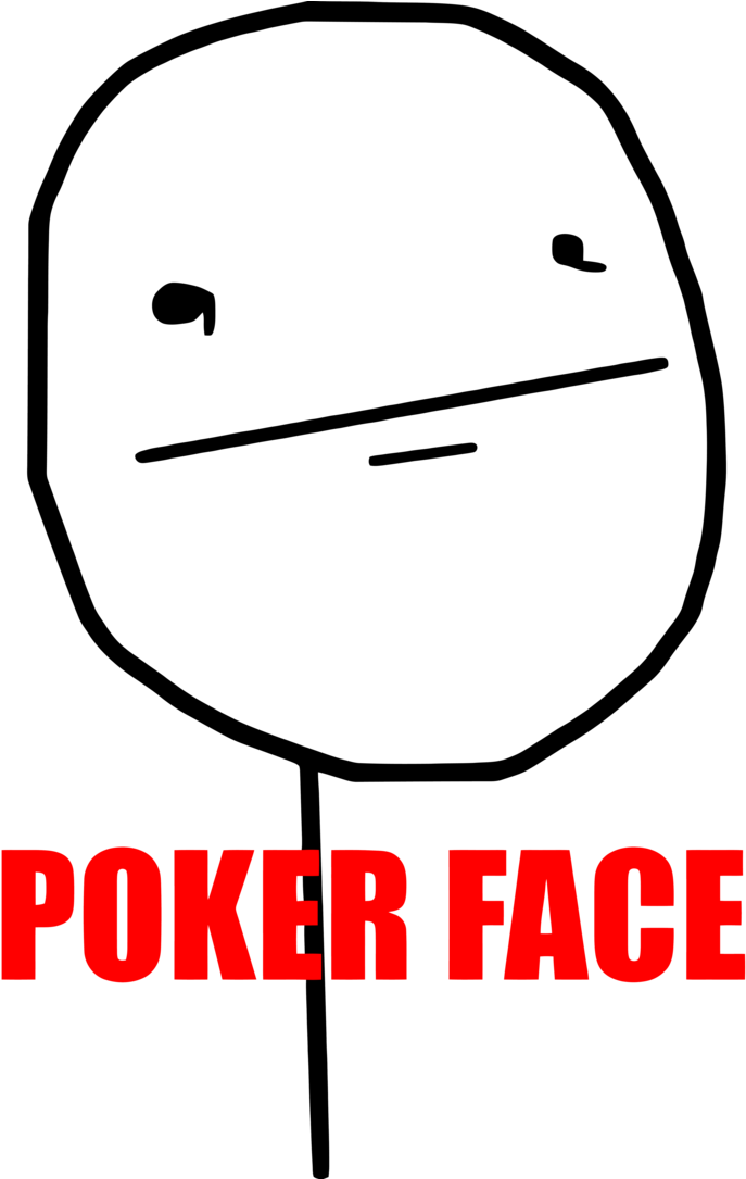 Download Poker Face Meme Png Vector Black And White Library Poker