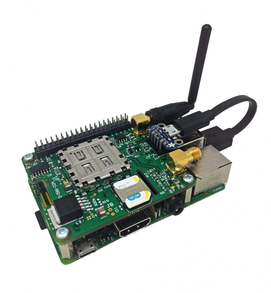 A 4g / 3g / 2g Hat For The Raspberry Pi - Raspberry Pi 4g Module (926x1000), Png Download
