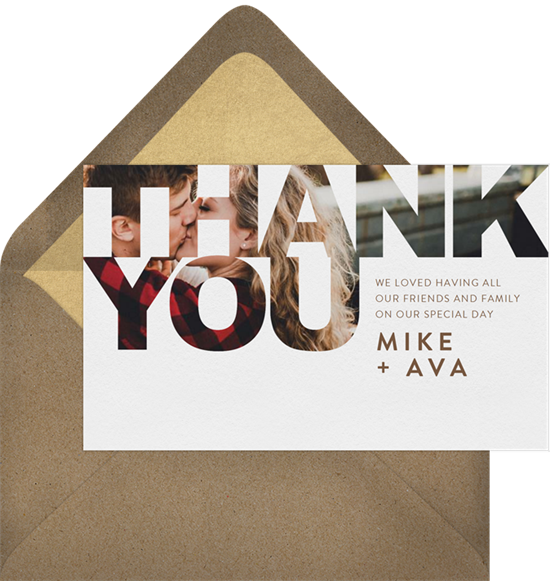 Bold Type Thank You Note - Graphic Design (550x581), Png Download