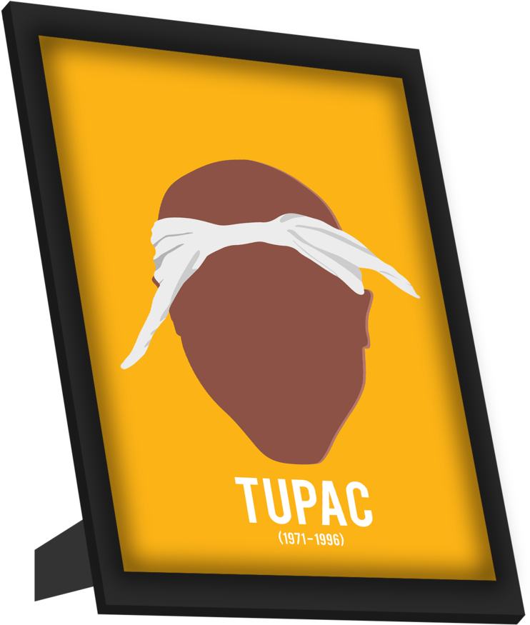 Online Shopping Framed Art Prints & Brand Merchandise - Tupac Shakur (858x1024), Png Download