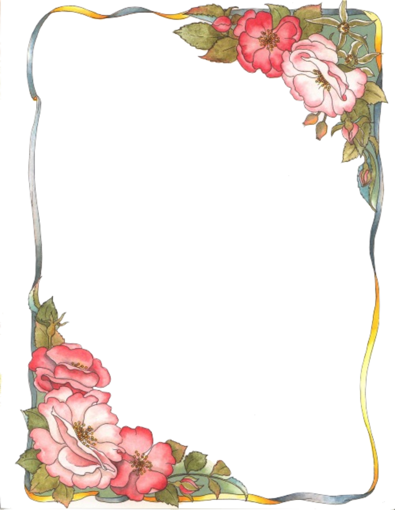 Corner Ornament Png - Rose For Card (800x1033), Png Download