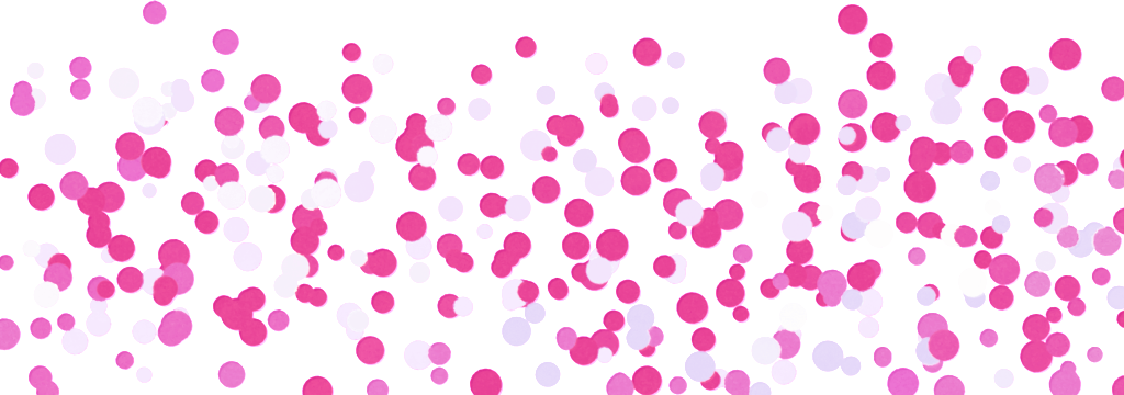 Hand Painted Rose Red Watercolor Dot Png Transparent - Pink Blue Confetti Border (1024x360), Png Download