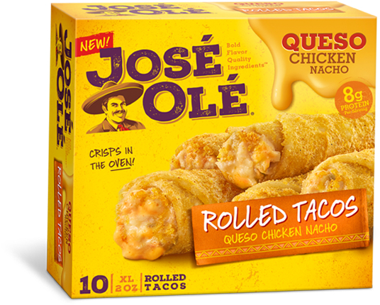 Queso Chicken Nacho Rolled Tacos - Jose Ole Rolled Tacos (680x500), Png Download