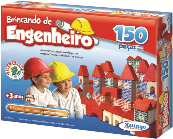 Jogo Brincando De Engenheiro 150 Peças Xalingo - Brincando De Engenheiro - 150 Peças - Xalingo (600x600), Png Download