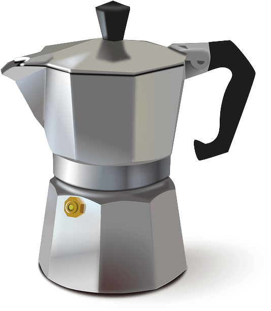 Enjoy Black Coffee - Italian Coffee Maker (591x640), Png Download