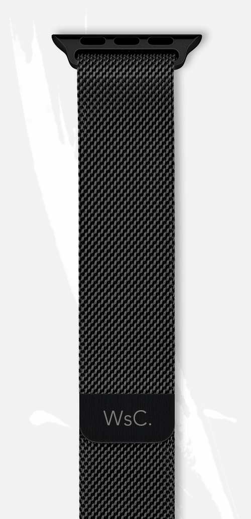 Stainless Steel Apple Watch Straps - Apple Watch Series 1 (500x1030), Png Download