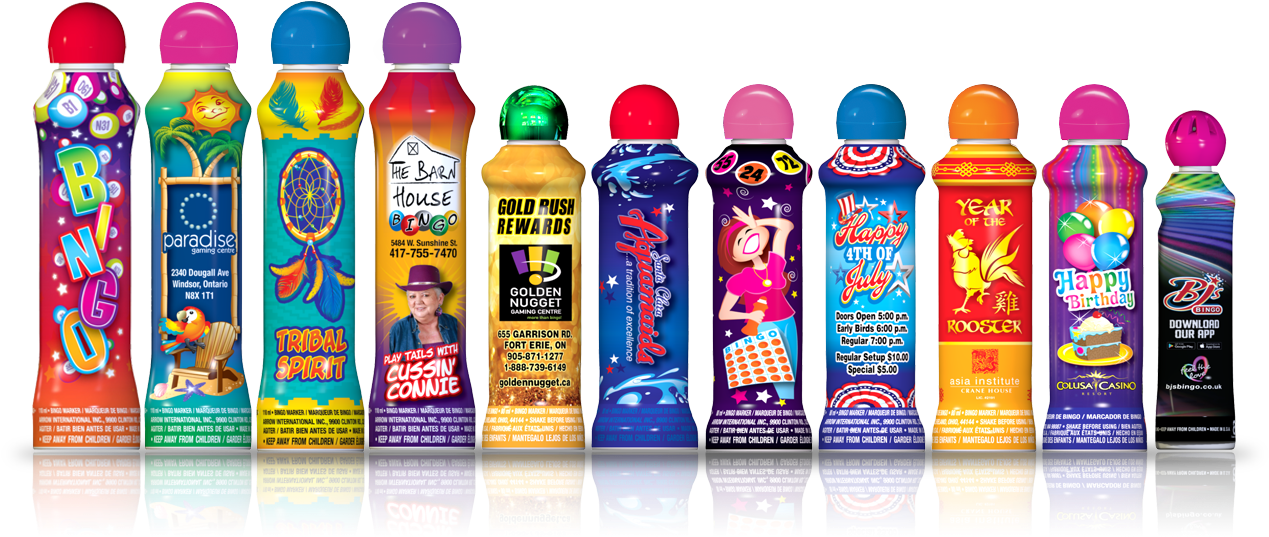 Custom Full Color Bingo Ink Sleeves - Plastic Bottle (1274x571), Png Download