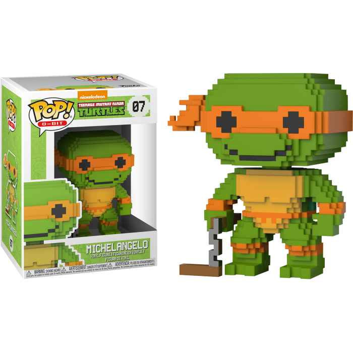 Figure Funko Pop 8-bit Michelangelo The Teenage Mutant - Baxter Stockman - Pop! Vinyl Figure (700x700), Png Download