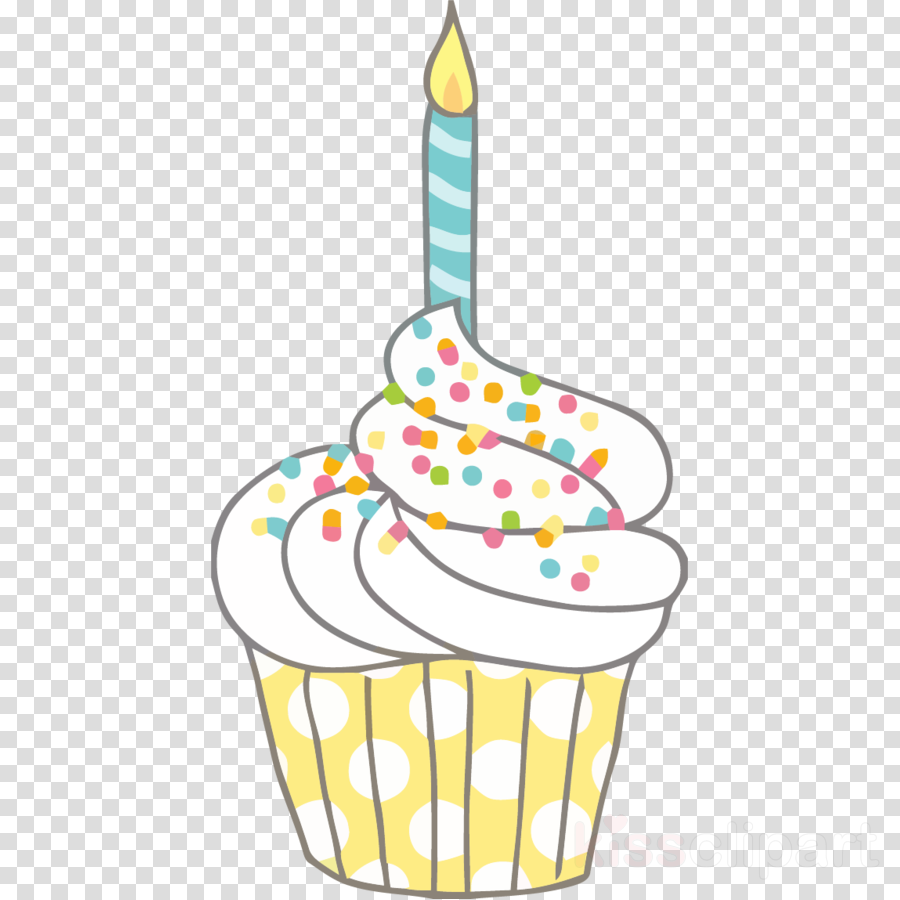 Birthday Cupcake Clipart Birthday Cupcakes Clip Art - Birthday Clipart Cupcake Candle (900x900), Png Download