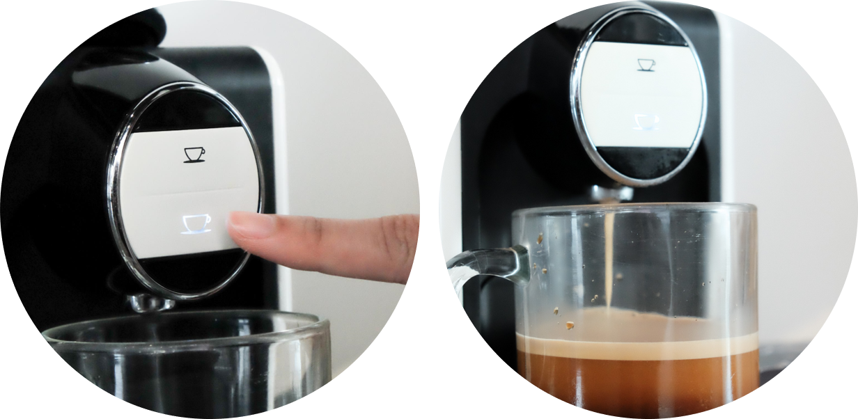 The Two Button Option Depend On What Kind Of Coffee - Drink (1232x602), Png Download