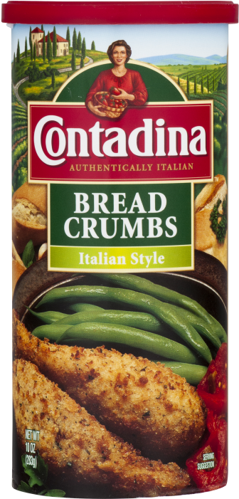 Zest Of 2 Lemons - Contadina Three Cheese Bread Crumbs 10 Oz. Canister (700x700), Png Download