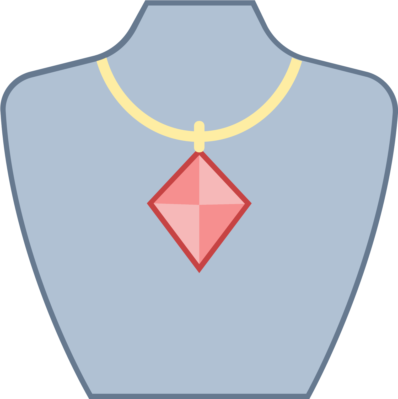 A Necklace With A Thin Chain And Large Diamond Shaped - Emblem (1600x1600), Png Download