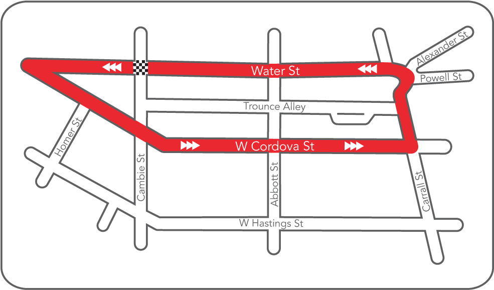 Race Route Map 11jan255847 - Vancouver (1024x680), Png Download