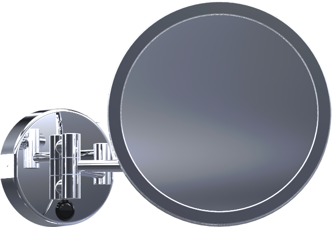 This Unlighted Double Arm Round Wall Mirror Features - Circle (1200x1500), Png Download