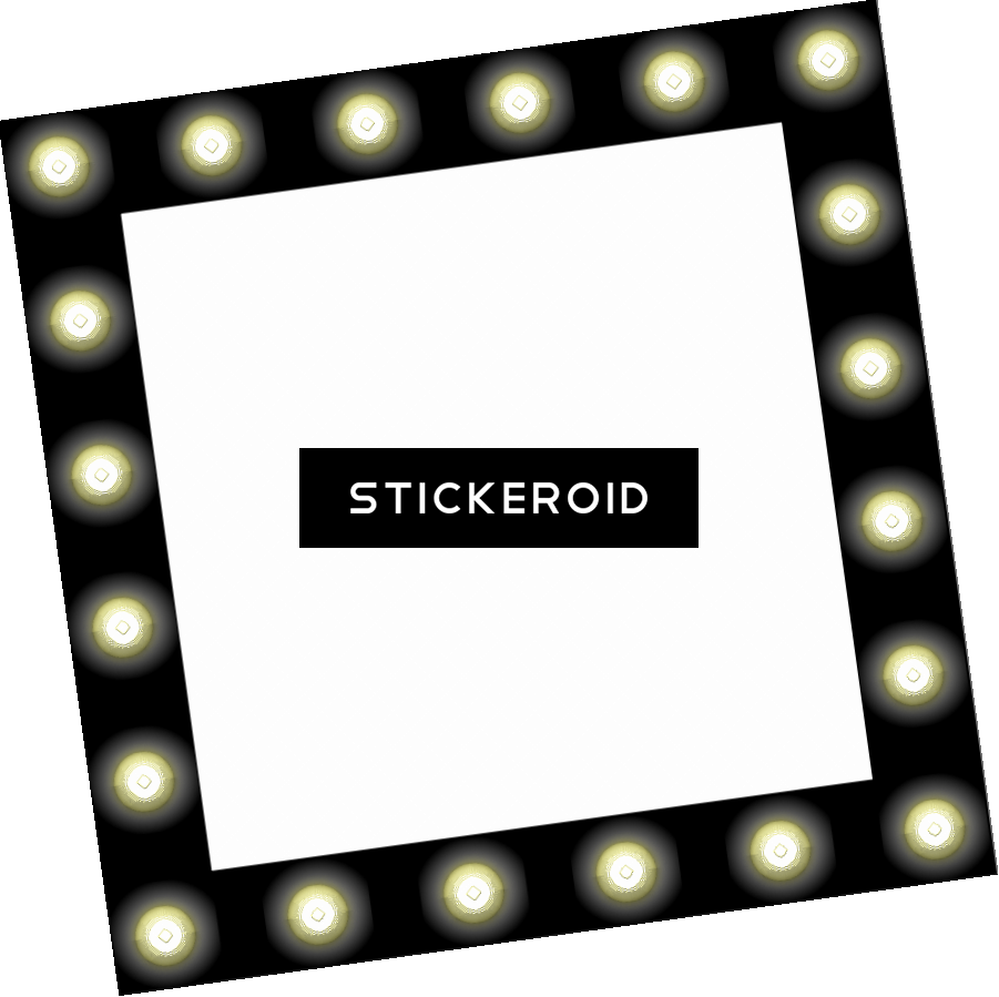 Makeup Mirror Frame - Showbiz Makeup Mirror Png (901x899), Png Download