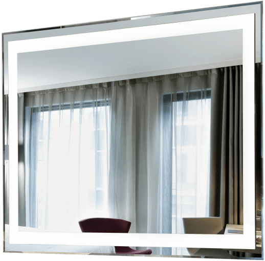Mirrors , Medicine Cabinets, Led And More Archives - Budapest Iii Lighted Vanity Mirror Led Bathroom Mirror (1280x909), Png Download