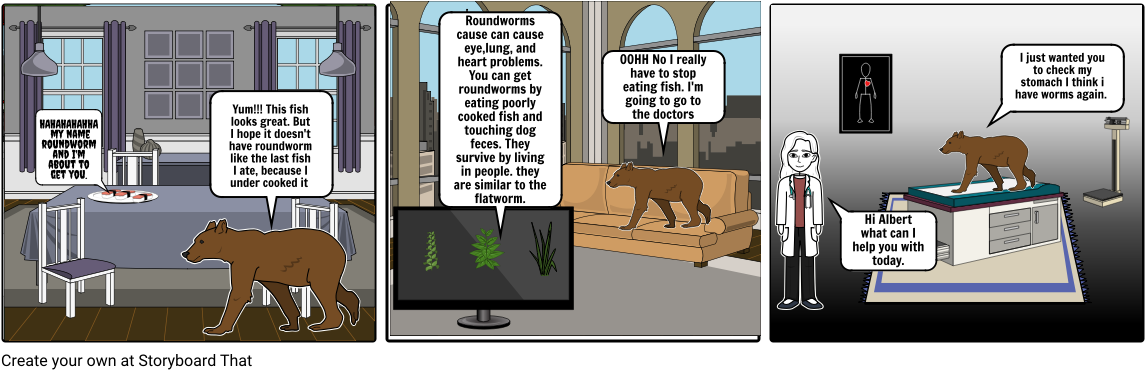 Marine Worms - Cartoon (1164x385), Png Download