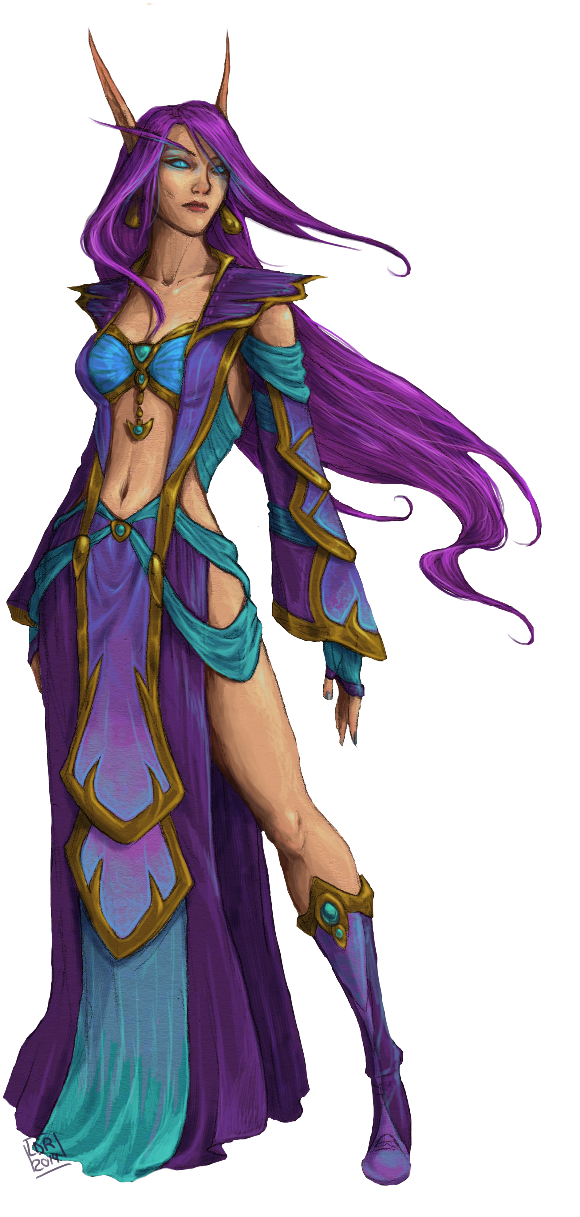 Wow Png Female Mage Clip Download - Wow Female Character Costume (2003x4065), Png Download