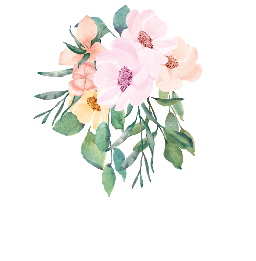 Pink Flowers Watercolor Hand Painted Transparent - Clip Art (1024x1126), Png Download
