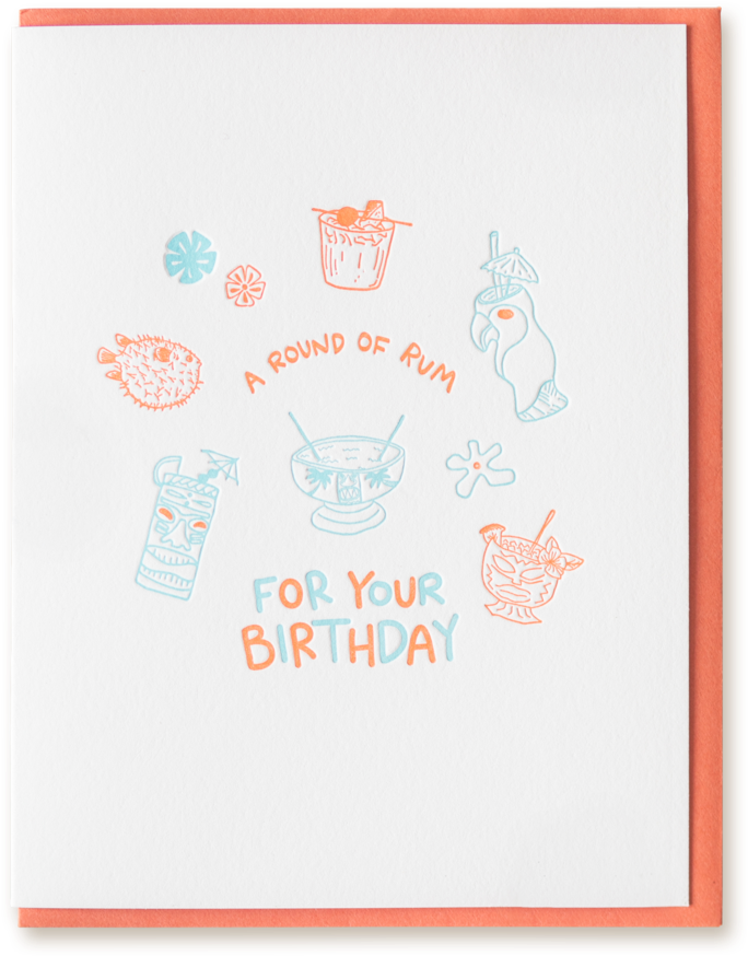 Round Of Rum Birthday - Rum (1024x1024), Png Download