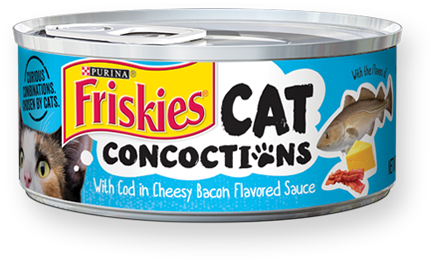 Cat Concoctions With Cod In Cheesy Bacon Flavored Sauce - Friskies Cat Concoctions With Lamb In Clam Flavored (700x489), Png Download