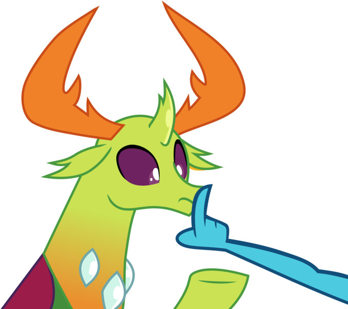 Frownfactory, Changedling, Changeling, Dragon, Horn - Cartoon (683x600), Png Download