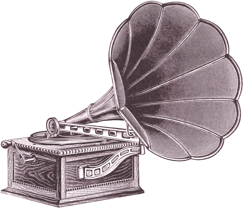 Transparent Decorative For Black Old Trumpets - 'crank Up The Sounds' Birthday Card (1024x818), Png Download