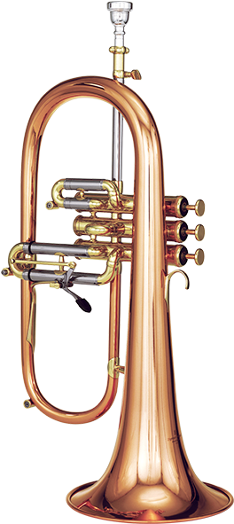 At King Musical Instruments, In Charge Of The Benge - Kanstul 1525 Series Bb Flugelhorn 1525-1 Lacquer (500x650), Png Download