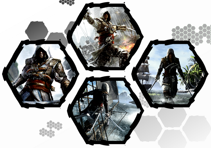 Assassins Creed 4 Black Flag - Call Of Duty Advanced Warfare Png (711x500), Png Download