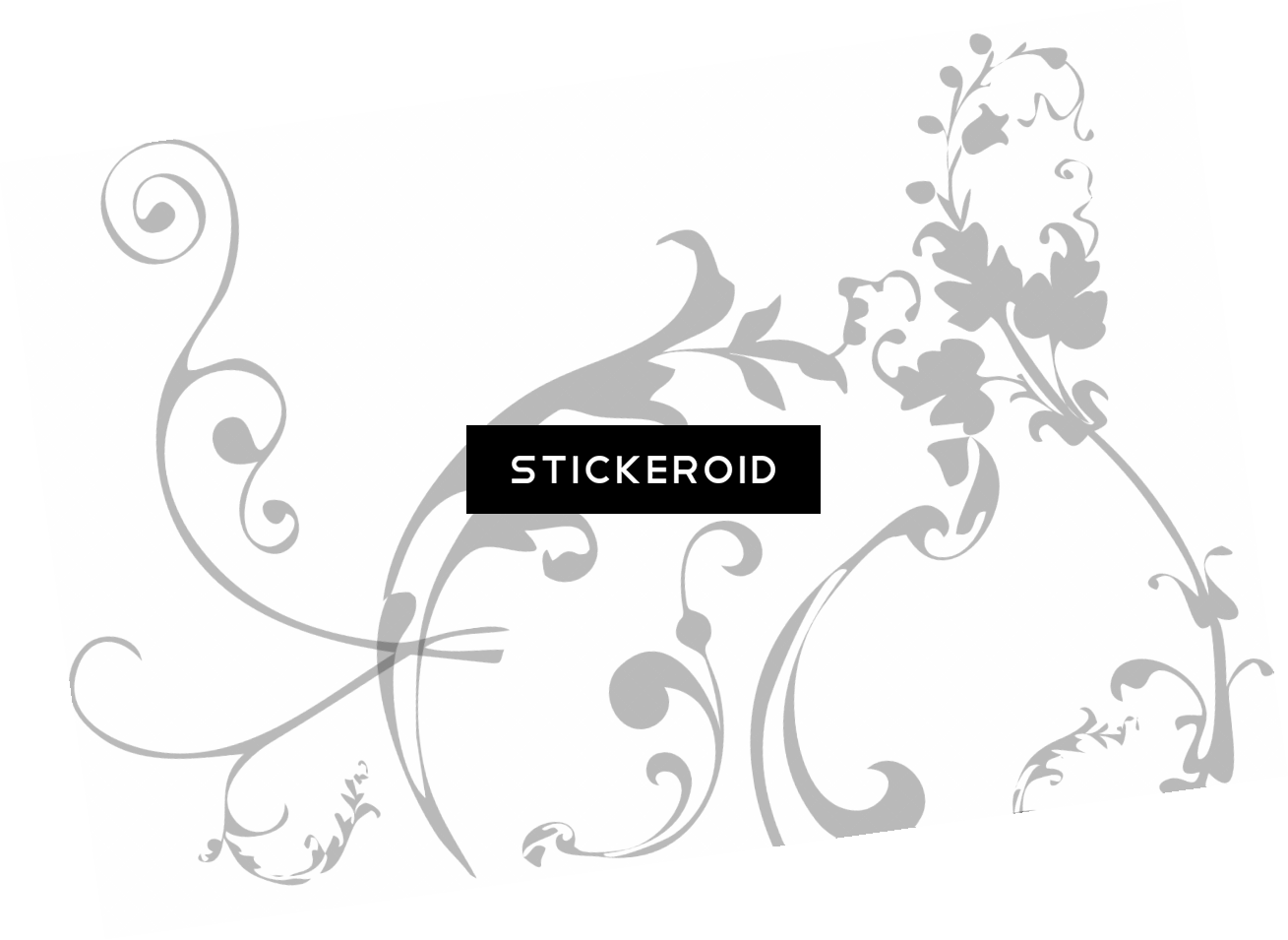 Simple Swirl - Black Cat (1309x955), Png Download