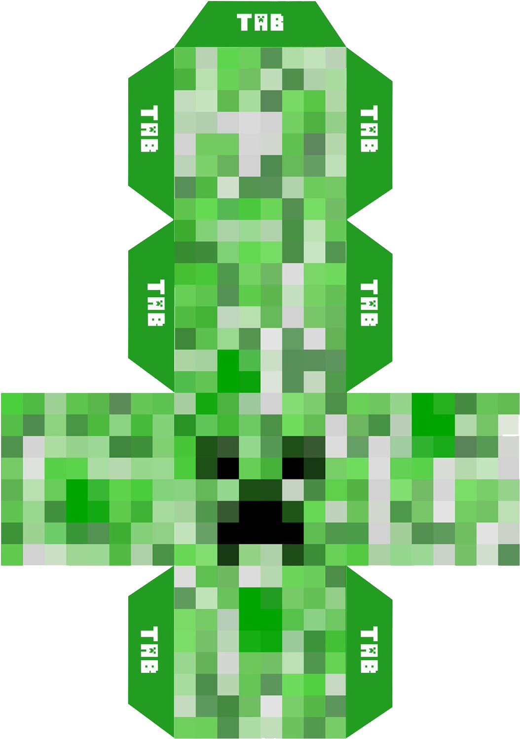 Minecraft Creeper Head Png - Minecraft Papercraft Mini Creeper (1131x1600), Png Download