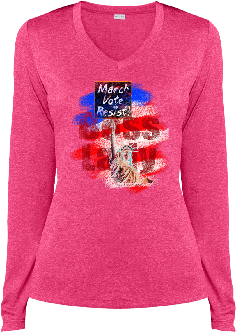March Vote Resist Boss Lady March For Liberty • Ladies' - Promise Honey This Is My Last Dog T Shirt, Favorite (1155x1155), Png Download