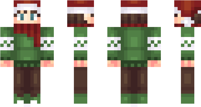 Minecraft Christmas Skin (750x442), Png Download