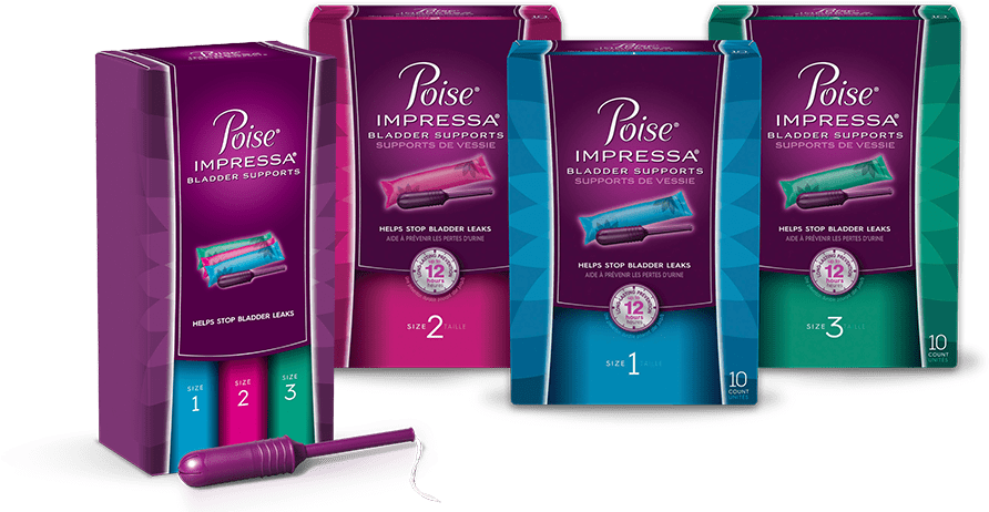 Help Stop Bladder Leaks With Poise® Impressa® - Poise Impressa Incontinence Bladder Supports Size 1 (1050x483), Png Download