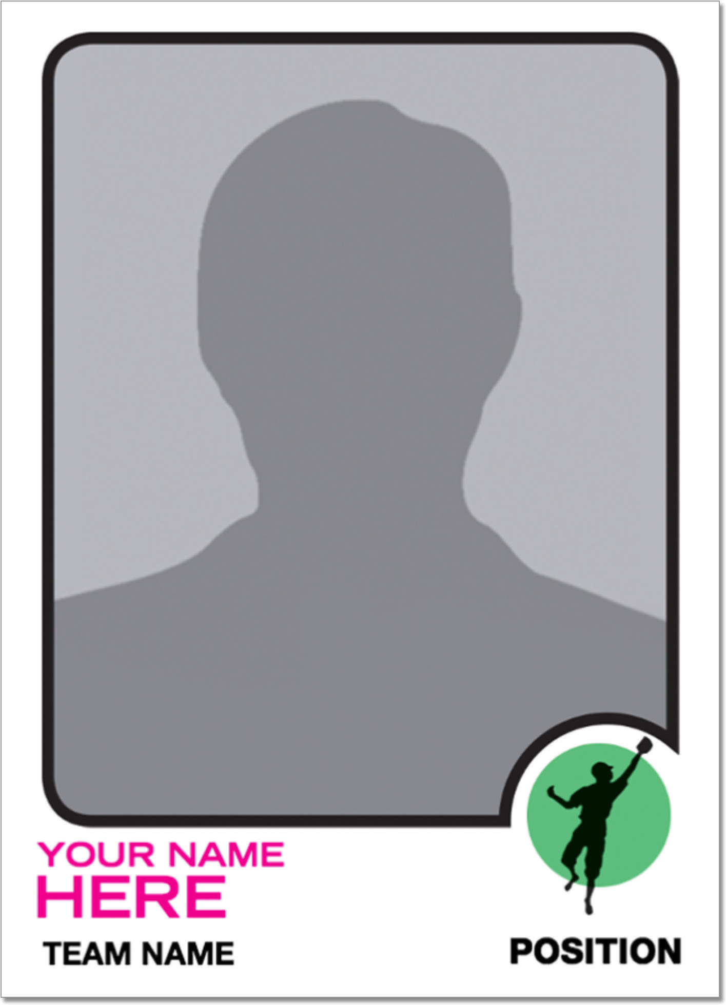 1973 Topps Baseball Custom Trading Card - Topps Football Card Template (2000x2000), Png Download