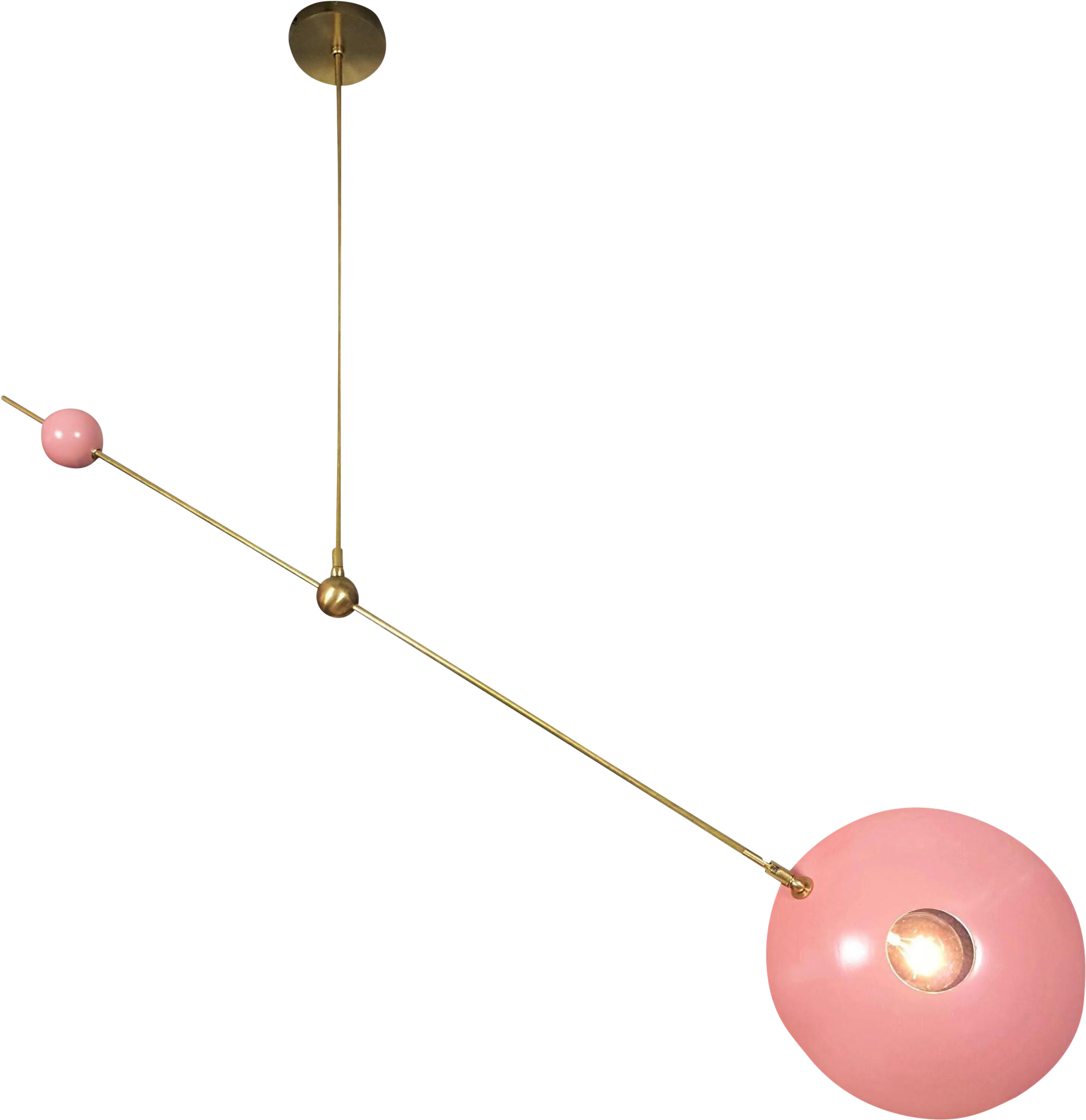 Blueprint Lighting "counterpoint" Brass & Enamel Pendant - Pendant Light (2551x2631), Png Download